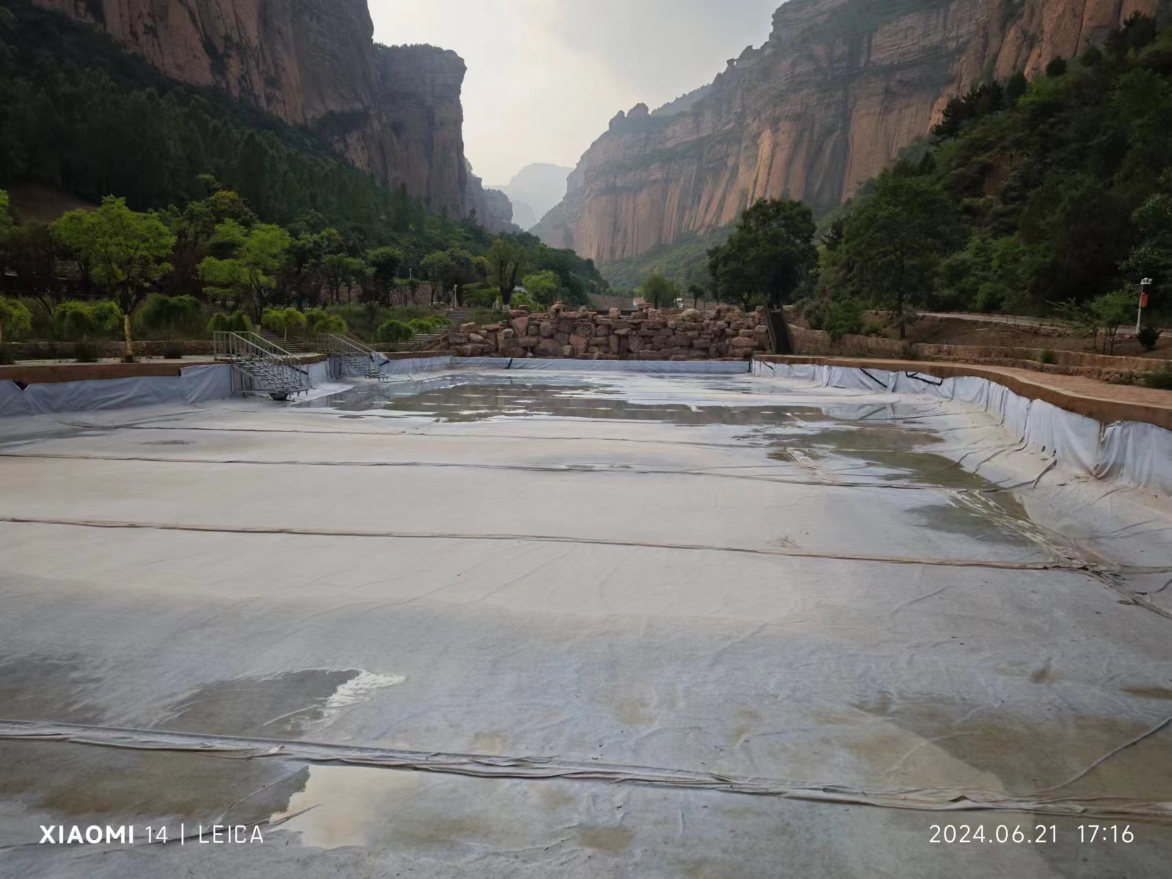 苏科公司成功完成黄崖洞景区防渗项目，确保生态与旅游双重安全