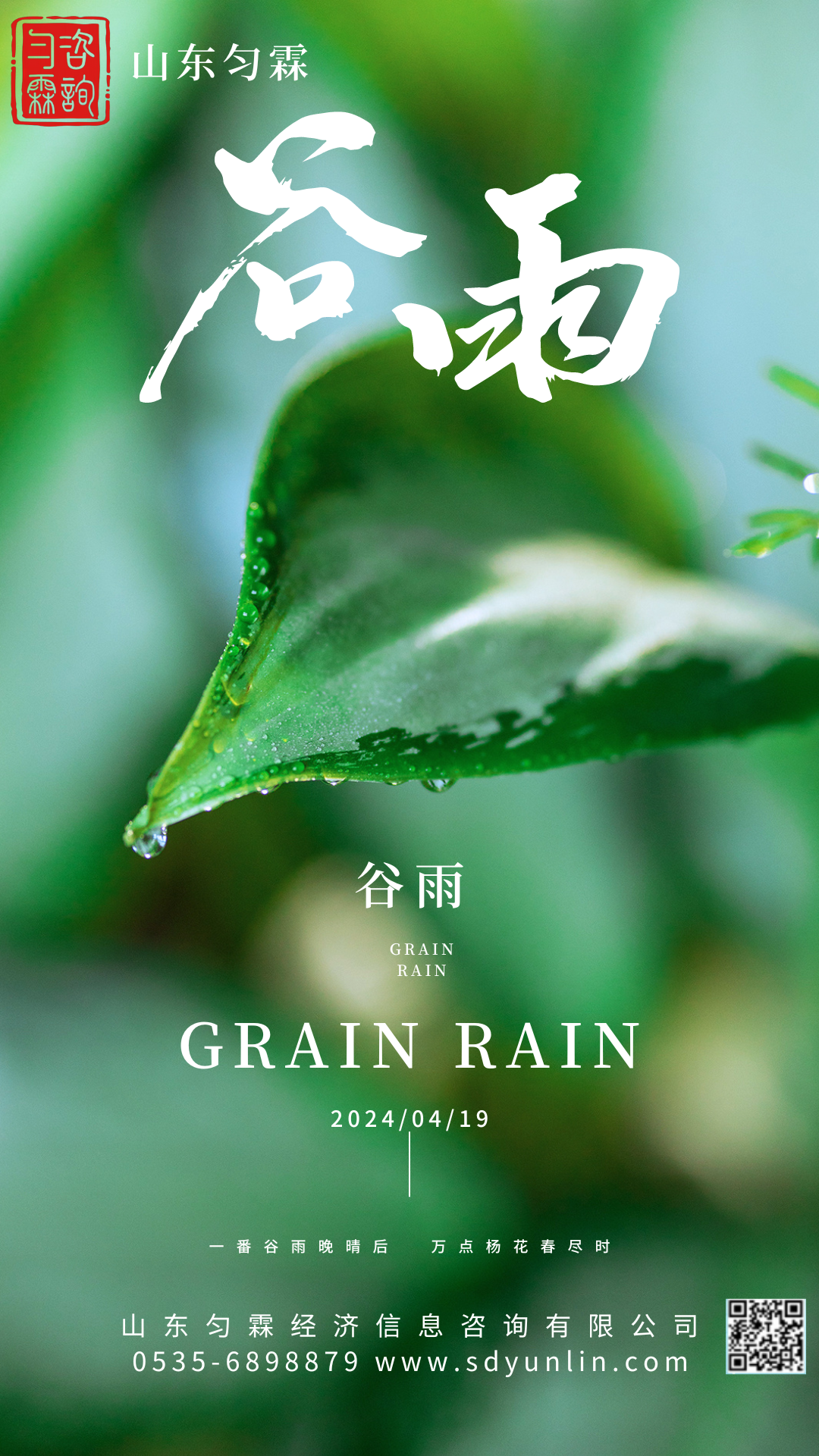 绿色写实照片谷雨节气宣传手机海报.png