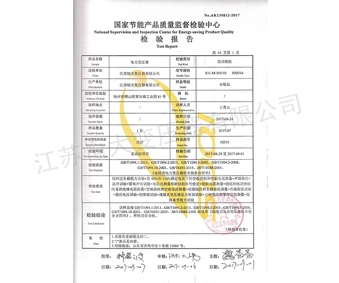 S11-500 Test Report 43-1